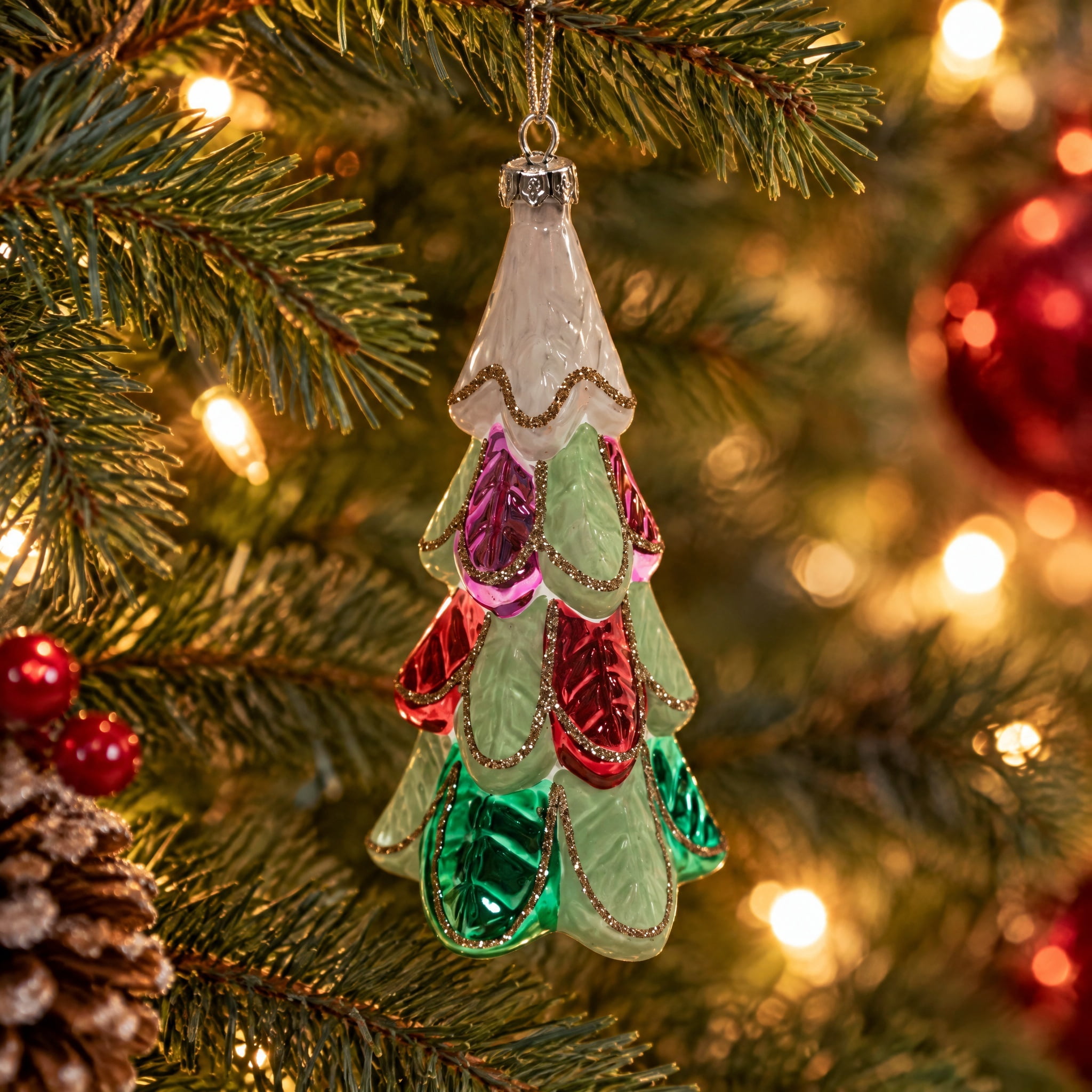 Multicolor Christmas Tree Ornament, 6", by Holiday Time