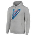 thumbnail image 2 of Unisex Starter Heather Gray Buffalo Bills Color Scratch Fleece Pullover Hoodie, 2 of 3