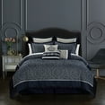 thumbnail image 2 of Merlina Merlina 9 or 13 Piece Comforter Set Jacquard Geometric Scroll Medallion Pattern Solid Border Design Bedding, 2 of 5
