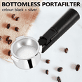 thumbnail image 4 of 5pcs 51mm Stainless Steel Bottomless Coffee Portafilter for Professional Coffee Maker Accessory, 4 of 5