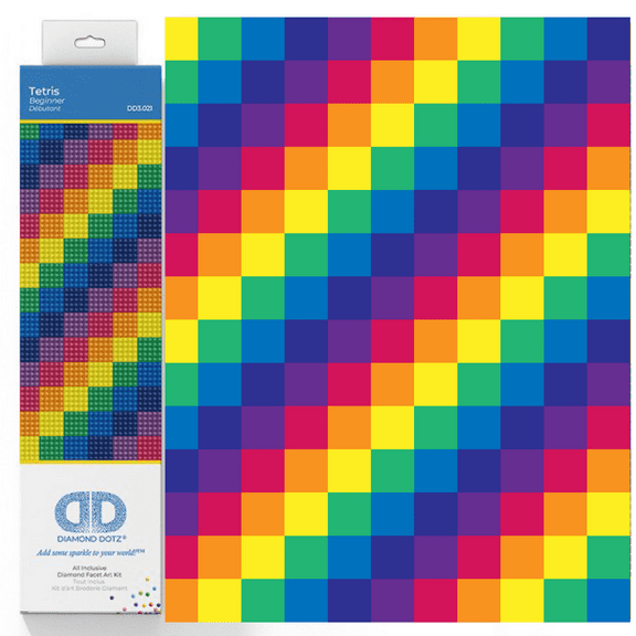Diamond Dotz Tetriminos Diamond Painting Kits for Adults - Diamond Art Kits a Relaxing Creative Craft Kit with Dotz Gems Ki8x8