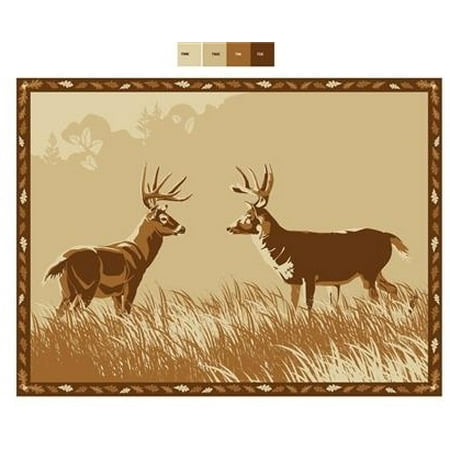 

Faulkner 53002 Deer Face Off Design Rv Patio Mat - 9 X 12