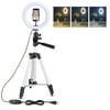 ZiSUGP Light for Laptop 8IN LED SMD Ring Light Kit with Stand Dimmable 5500K for Camera Makeup Phone