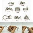 thumbnail image 4 of Metal Montessori Puzzle Solving Set, Wire Puzzles Brain Teasers with Pouch, Difficult Iq Test Disentanglement Chinese Ring Magic, Iron Link Unlock Interlock for Money Gift(40pcs), 4 of 6