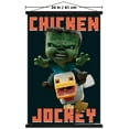thumbnail image 3 of A Minecraft Movie - Chicken Jockey Wall Poster with Magnetic Frame, 22.375" x 34", 3 of 5