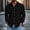 Black, variant on Men's Summer Retro Linen Cotton Dress Shirt, Long Sleeve Casual Loose Button Down Shirt with Dual Chest Pockets White