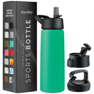 FineDine Insulated Water Bottles with Straw - 40 Oz Stainless Steel Metal Water  Bottle W/ 3 Lids - Reusable for Travel, Camping, Bike, Sports - Army Green  - Yahoo Shopping