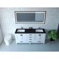 thumbnail image 2 of Serenity 60" Stone Vanity Top with Faucet Hole in Black/White, 2 of 5