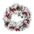 thumbnail image 2 of VINOIC Artificial Christmas Wreath Handmade Snow Flocked Rustic Berry Wreath with Mixed Decorations, Front Door Holiday Decor Wreath, 2 of 2