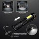 thumbnail image 5 of Linternas tácticas recargables 3 modos con zoom impermeable Cob Sidelight Mini linternas LED con caja de regalo para adultos y niños al aire libre en interiores JAMW Sencillez, 5 of 5