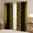 thumbnail image 2 of Homewish Fashion Cheetah Print Curtains Pack of 2 (42x84 Each), Leopard Wildlife Animal Curtains Blackout, Yellow Abstract Stripe Line Bedroom Curtains, Curtains and Drapes Decor, 2 of 6