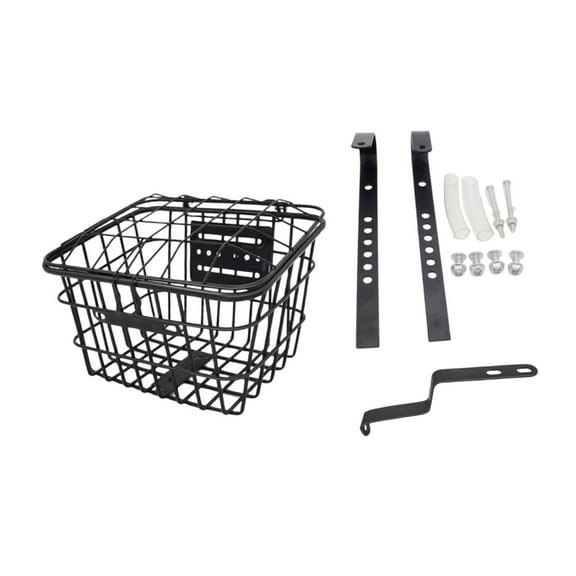 TTETTZ Kids Bike Basket Front Decor Handlebar Basket,Portable,Iron Wire,Storage Carrier for Girls Biking Accessory Picnics Bicycling With lid