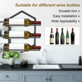 thumbnail image 4 of Uxcell Wall Mounted Wine Rack, 2 Set Metal Wine Bottle Holder, Wine Bottles Display Wall Storage Shelf, Black, 4 of 6