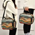 thumbnail image 5 of FORMRS Student Lunch Bag Insulated Reusable Cooler Box with Zipper Pockets, Abstract Wavy Landscape, 5 of 9