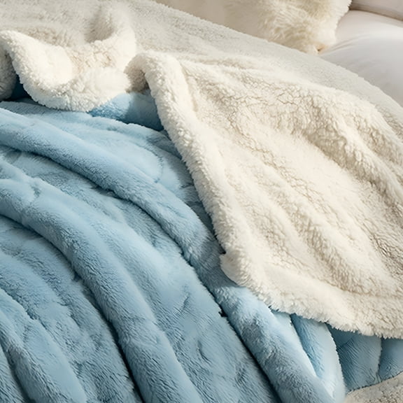 AUQ Sherpa Fleece Blankets,Throw/Bed/Twin/Queen Size Blankets Thick and Warm Blanket for Winter,Soft Fuzzy Plush