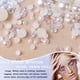 thumbnail image 3 of Juego de medias perlas para manualidades, perlas de parte trasera plana para decoración de uñas, arte facial, varios tamaños, 3-10 mm, 3 of 5