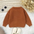 thumbnail image 4 of SUYIDA Boys Cable Knit Sweater ,Boys Autumn Winter Knitted Sweater Cute Rugby Style Embroidered Pullover Top Warm Soft Comfortable Cozy Casual Wear Kids, 4 of 6
