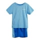 thumbnail image 1 of Gibobby Conjunto para bebé Niñas Conjunto de ropa deportiva de 2 uds de malla transpirable de Color de retazos de manga corta para niños pequeños y Niñass(Azul claro, 18-24 Meses), 1 of 5