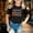 Black, variant on SNKSDGM Girls Girls White T Shirt Pack White Shirt Kids Long Sleeve Children's 2025 Printed T Shirt Casual and Comfortable Top for Boys and Girls 6-7 Years