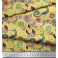 thumbnail image 2 of Soimoi polyester Crepe Fabric Paisley & Floral Artistic Print Fabric by the Yard 42 Inch Wide, 2 of 3
