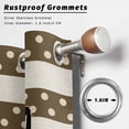 thumbnail image 6 of 2 Panels Outdoor Curtains for Patio Waterproof 54"x108" Spring Bees Daisy Weatherproof Privacy Outsides Curtains, Rustic Tulips Dots Brown Striped Burlap Grommet Thermal Drapes for Cabana Porch, 6 of 8