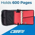 thumbnail image 4 of Case-it The Mighty Zip Tab Zipper Binder - 3 Inch O-Rings - 5 Color Tab Expanding File Folder - Multiple Pockets - 600 Sheet Capacity - Comes with Shoulder Strap - Coral D-146, 4 of 7