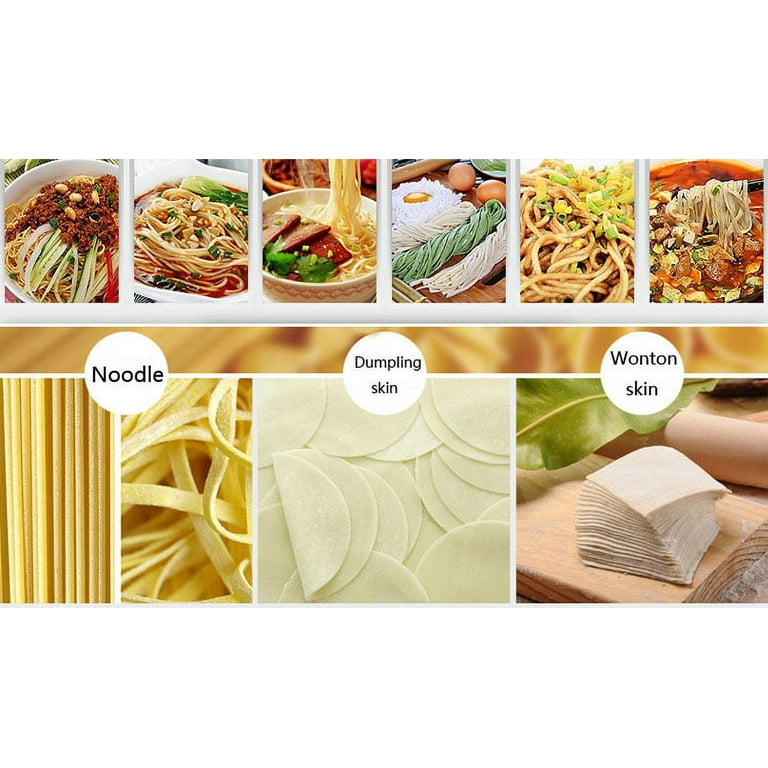 Techtongda Stainless Steel Electric Pasta Press Maker Noodle Machine Home  Commercial 110v (3mm and 9mm wide knife #020344)