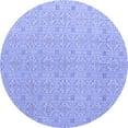 thumbnail image 1 of Ahgly Company Machine Washable Indoor Round Abstract Blue Modern Area Rugs, 6' Round, 1 of 4