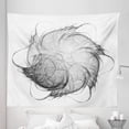 thumbnail image 1 of Abstract Art Tapestry, Original Futuristic Chaotic Graphic Design Image with Bizarre Forms and Features, Fabric Wall Hanging Decor for Bedroom Living Room Dorm, 5 Sizes, Grey White, by Ambesonne, 1 of 1