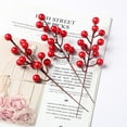 thumbnail image 4 of 20pc Berry Picks - 12 Artificial Red Berry Stems Red Christmas Tree Decorations 7.5 Inches For Christma Tree Home Decors, 4 of 4