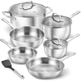 thumbnail image 5 of Koch Systeme CS 10-Piece Stainless Steel Cookware Set, Professional Grade Pots and Pans Set with Glass Lids, Dishwasher Safe & Induction Compatible Cookware for Everyday Cooking, 5 of 7
