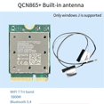 thumbnail image 3 of Tarjeta WiFi Inalámbrica QCNCM865 de Triple Banda con Bluetooth 5.4, Adaptador de Red Inalámbrico de Triple Banda de 2,4 G/5 G/6 Ghz para Win11, 3 of 5