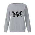 thumbnail image 2 of DDAPJ pyju Dog Mama Sweatshirt for Women ,Long Sleeve Pet Lover Crewneck Tunic Tops Cute Paw Graphic Pullover Sweatshirts Teen Girls Birthday Gifts, 2 of 3