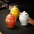 thumbnail image 3 of Retro Blue and White Ceramic Tea Cans, Household Storage Tea Cans, Black Tea, Pu'er Tea, Sealed Cans, Moisture-proof Cans, 3 of 10
