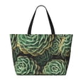 thumbnail image 2 of Kdxio Succulents for Beach Bag for Women Large Beach Tote Bag Waterproof Sandproof Swim Bag with Zipper Pockets Beach Vacation Travel, 2 of 7