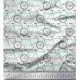 thumbnail image 1 of Soimoi Cotton Cambric Fabric Bicycle Transport Print Fabric by Yard 56 Inch Wide, 1 of 3