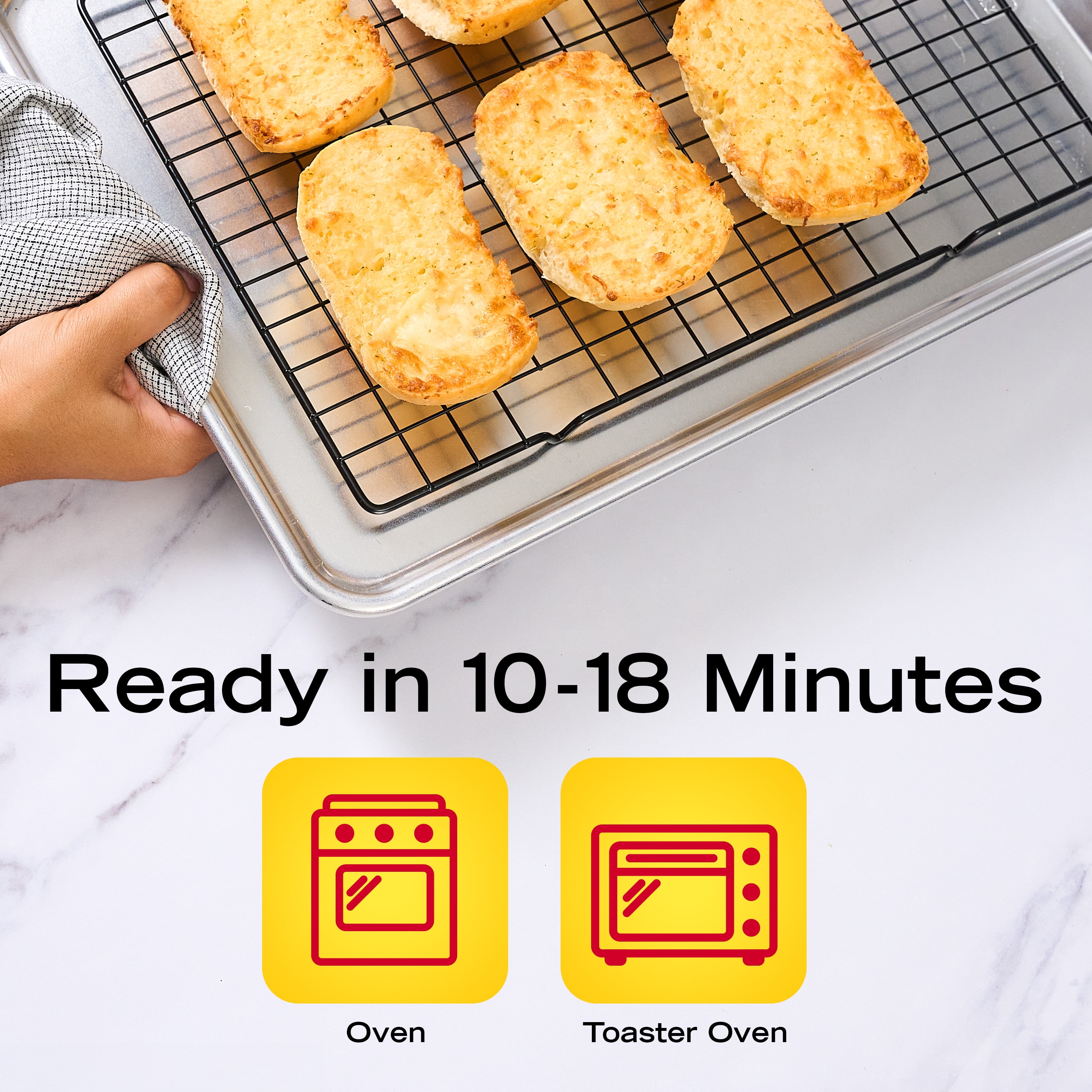 New York Bakery Real Cheese Olde World Ciabatta Rolls, 10 oz (6 Count), Frozen