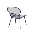 thumbnail image 6 of Kreighton Modern Outdoor Iron Club Chair, Set of 2, Matte Navy Blue, 6 of 8