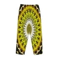 thumbnail image 3 of Lsque Yellow Mandala Print Women's Pajama Pants, Lounge Pant - Comfortable Home Wear,Elastic Waistband, Stylish Design-Medium, 3 of 9