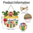 thumbnail image 3 of XYAIYT Welcome School Season Door Hanging Round Classroom Wreath Wooden Decoration Fall Holiday Decorations Classroom Wall Display Spark Creative Ambiance, 3 of 5