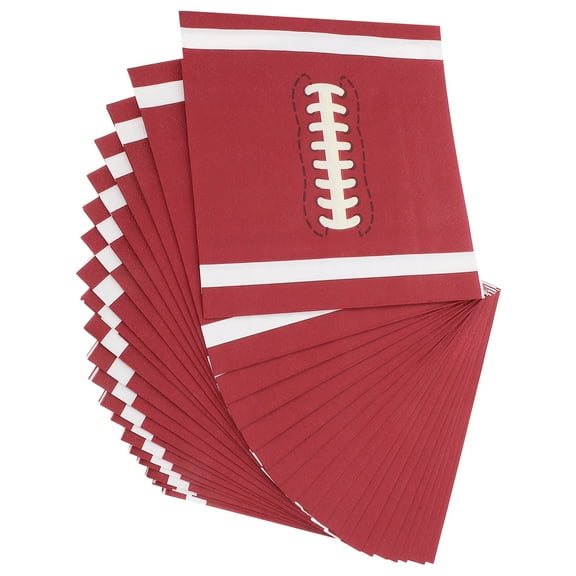 20PCS Football Themed Napkins for Birthday Party Decorations Sports Events Disposable Decorative Beverage Napkins