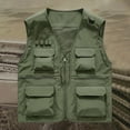 thumbnail image 3 of Bcfgryg Men's Solid Colour Outdoor Sports Casual Style Lightweight With Pockets Workwear Vest Jacket Men's Work Vest, 3 of 4