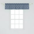 thumbnail image 2 of Ambesonne Anchor Window Valance, Nautical Motif Around, 54" X 12", Dark Sky Blue and White, 2 of 3