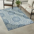 thumbnail image 4 of Mainstays 5'x7' Blue Medallion Plastic Outdoor Rug, 4 of 8