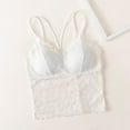 thumbnail image 3 of SNKSDGM Female Womens Tank Tops Fitted High Neck Tank Tops for Women Workout Women's Lace Bra V Neck Camisole Lingerie Slim Shoulder Strap Strapless Slim fit Vest M, 3 of 5