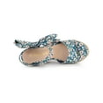 thumbnail image 4 of BLISSFUL STEP Women's Shoes Floral Printed Bow Tie Platform Slingback Espadrille Wedge Sandals Blue 7, 4 of 6