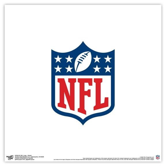 Gallery Pops NFL Logo - Shield Wall Art, Unframed Version, 12" x 12"