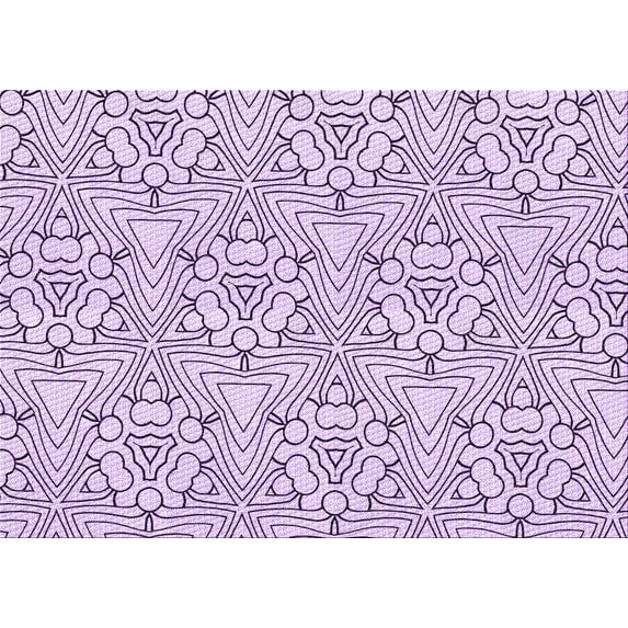 Ahgly Company Machine Washable Indoor Rectangle Transitional Purple Flower Purple Area Rugs, 8' x 12'