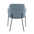 thumbnail image 5 of Milan Contemporary Chair in Black Metal and Blue Noise Fabric by LumiSource - Set of 2, 5 of 8