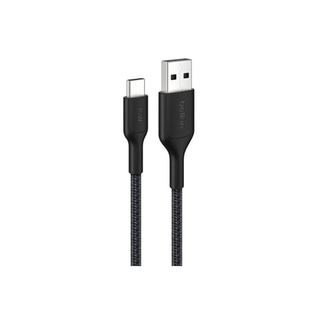 Belkin BoostCharge Pro - USB cable - USB (M) to USB-C (M) - USB 2.0 - 2 m - braided cable, USB Fast Charge (15W) - black